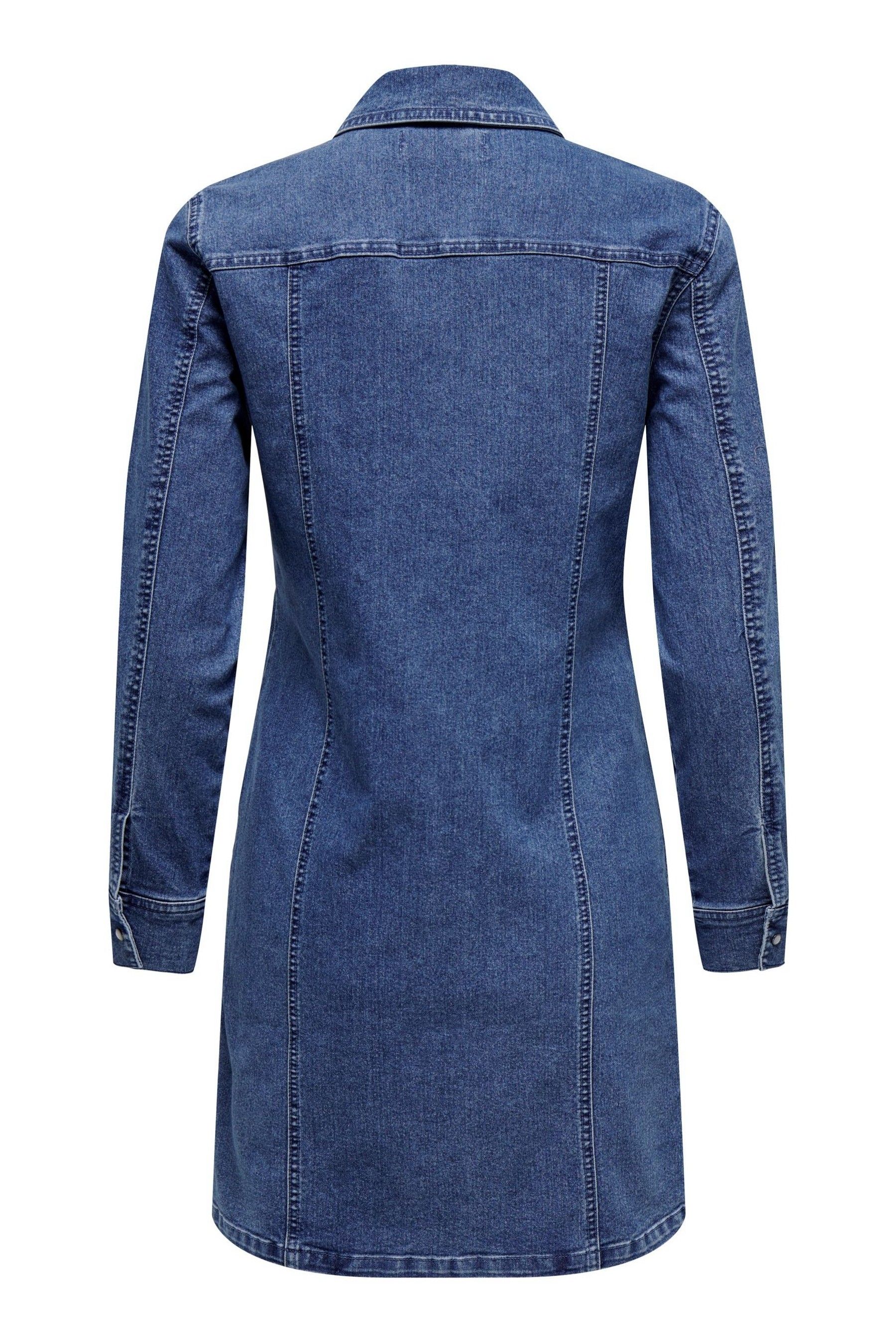 Buy JDY Blue Long Sleeve Denim Shirt Dress from Next Austria