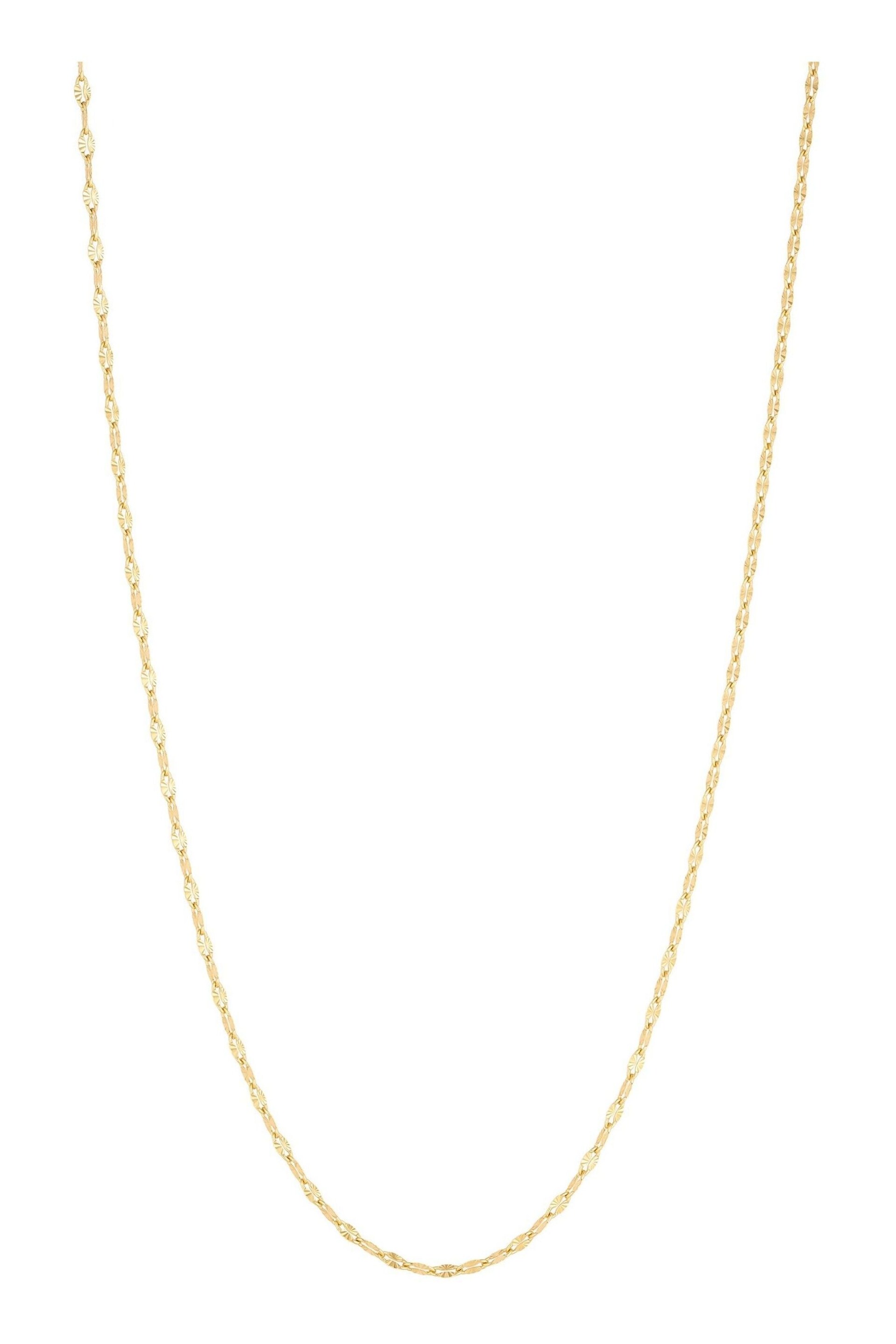 Inicio Gold Tone Gift Pouch Diamond Cut Chain Necklace - Image 1 of 2