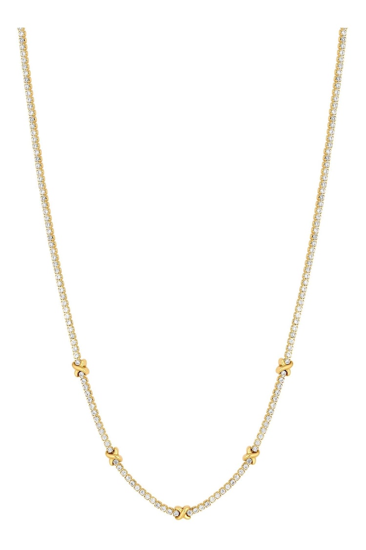 Inicio Gold Plated Cubic Zirconia Kiss Necklace - Image 1 of 2