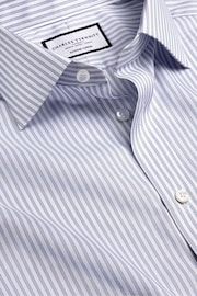 Charles Tyrwhitt Blue Stripe Egyptian Cotton Slim Fit Shirt - Image 5 of 6