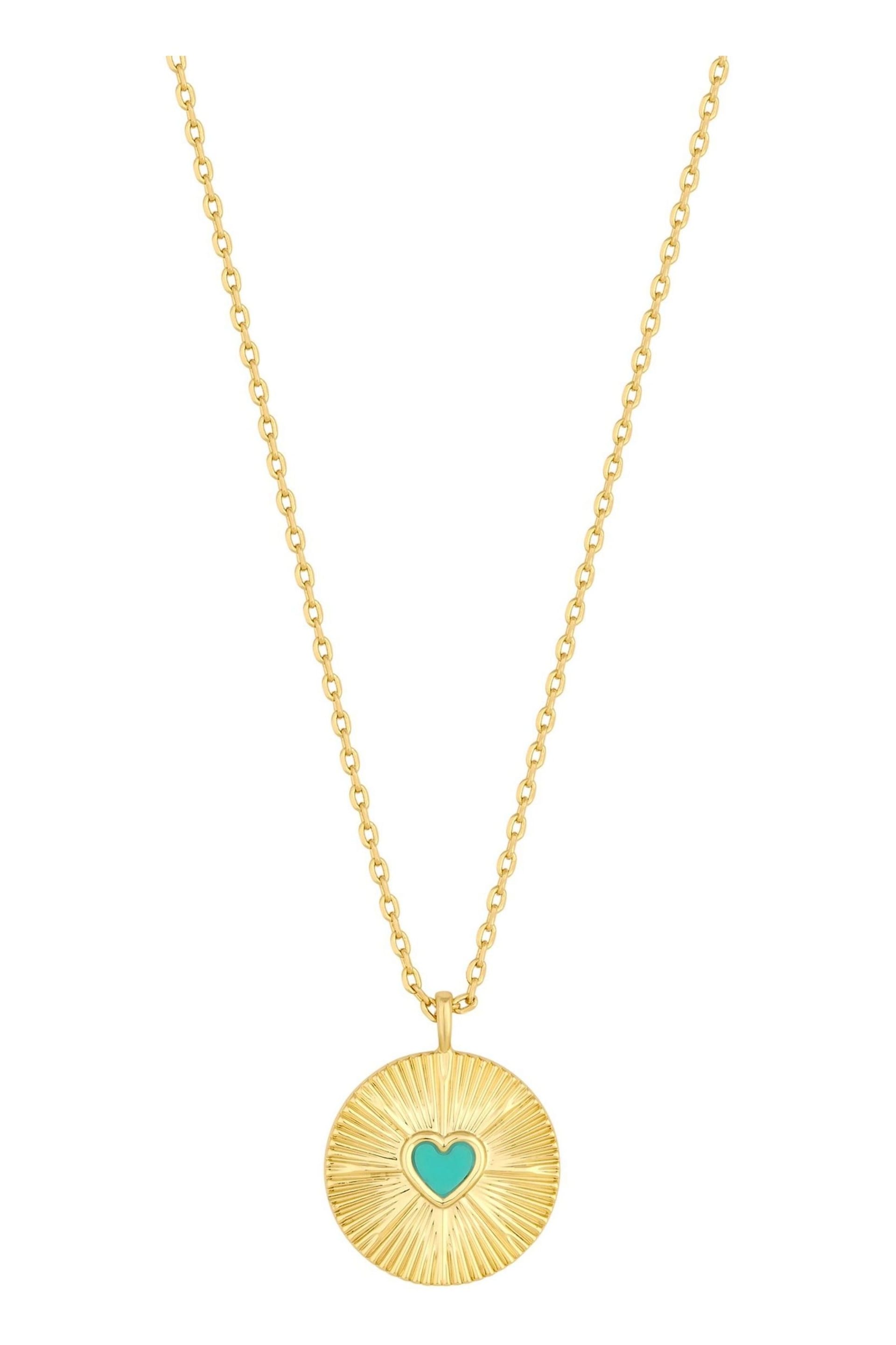 Inicio Gold Plated Heart Pendant Necklace - Image 1 of 2