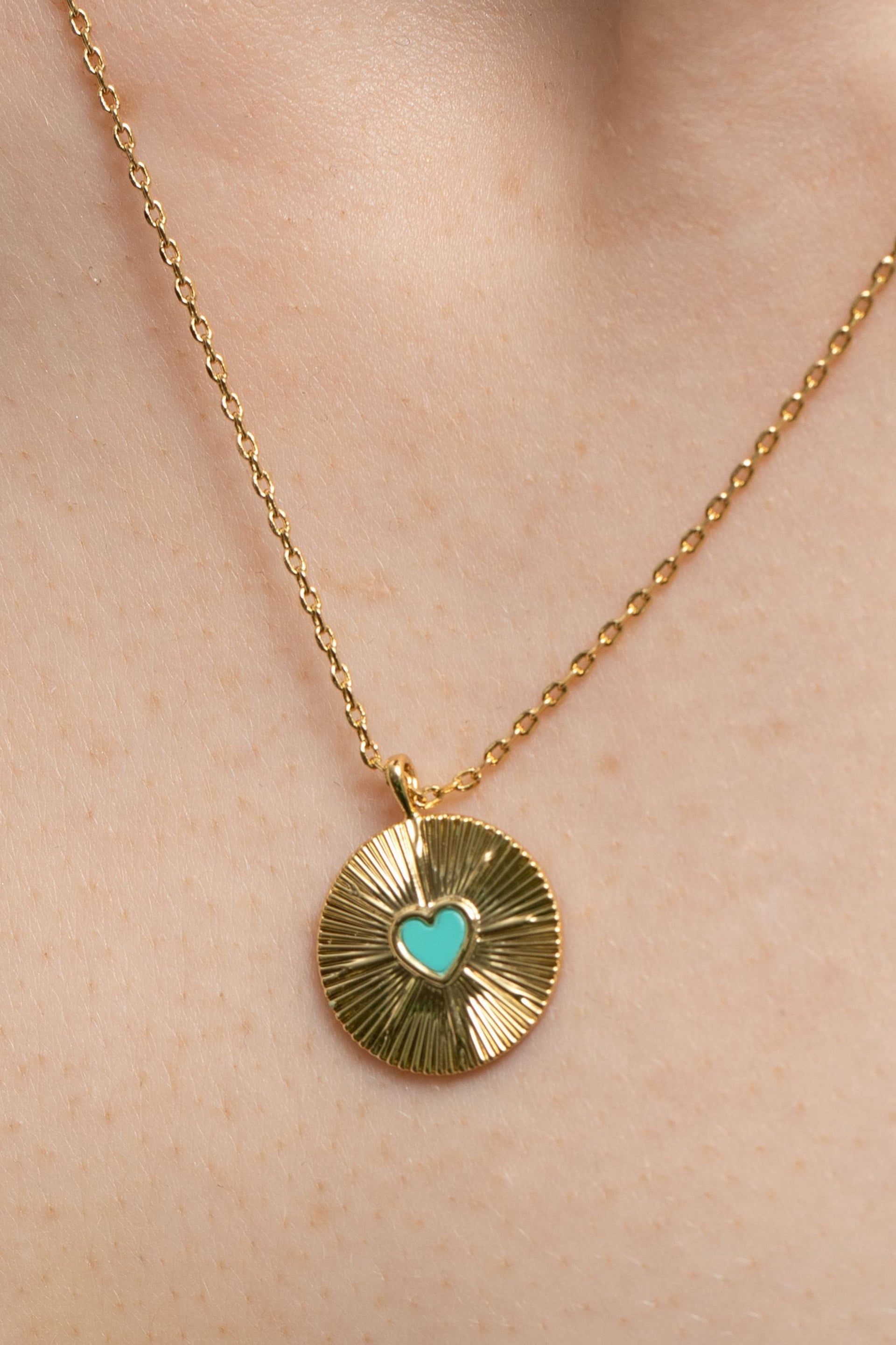 Inicio Gold Plated Heart Pendant Necklace - Image 2 of 2