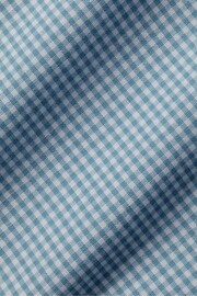 Charles Tyrwhitt Blue Mini Slim-FitGingham Check Non-iron Poplin CA Shirt - Image 5 of 5