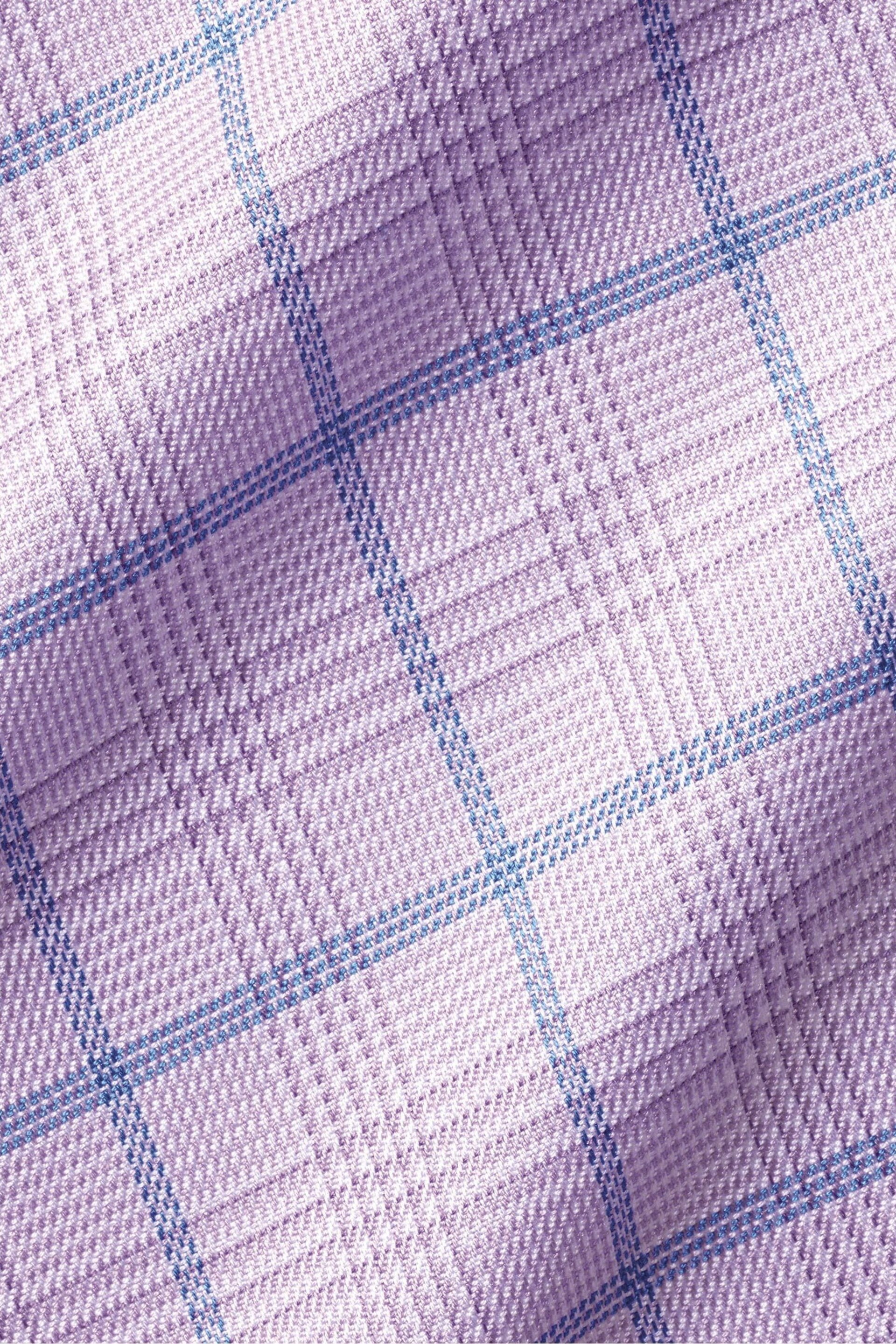 Charles Tyrwhitt Purple Stripe Egyptian Cotton Slim Fit Shirt - Image 5 of 5