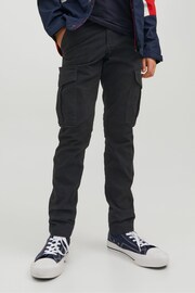 JACK & JONES JUNIOR Cargo Black Trousers - Image 1 of 7