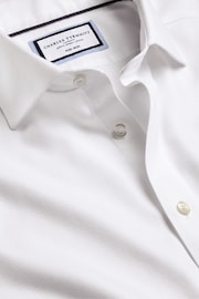 Charles Tyrwhitt White Non-iron Mayfair Weave Cutaway Slim Fit Shirt - Image 5 of 6