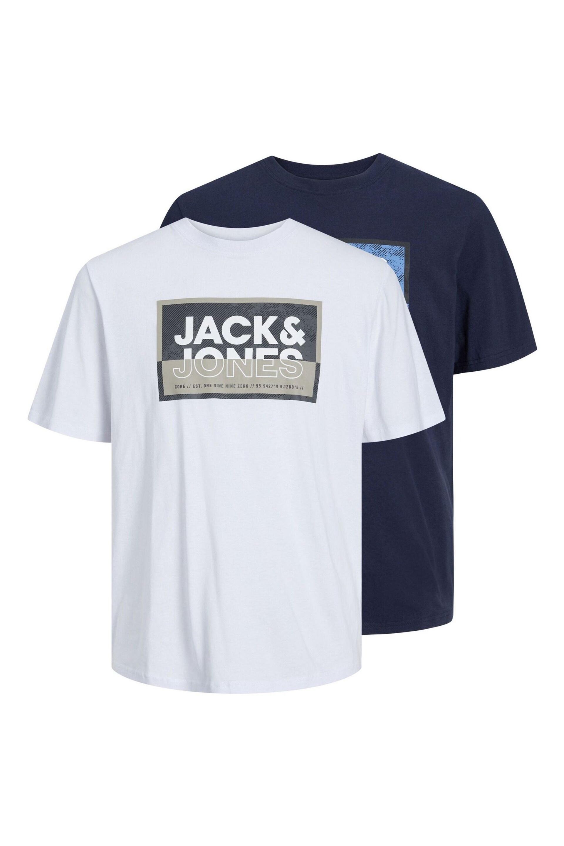 JACK & JONES JUNIOR Blue Crew Neck T-Shirts Pack - Image 1 of 3