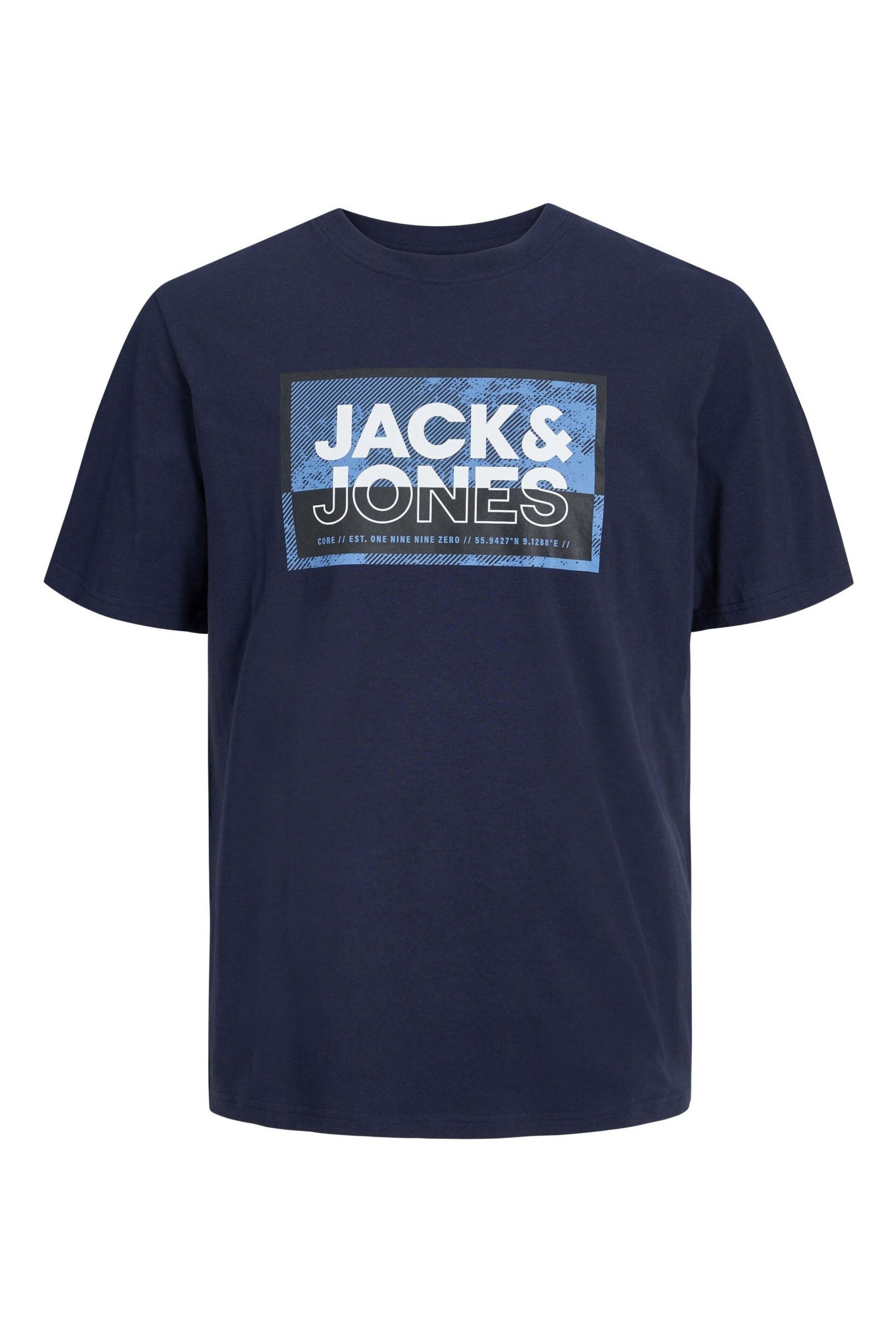 JACK & JONES JUNIOR Blue Crew Neck T-Shirts Pack - Image 3 of 3