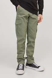 JACK & JONES JUNIOR Cargo Black Trousers - Image 1 of 6