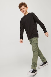 JACK & JONES JUNIOR Cargo Black Trousers - Image 4 of 6