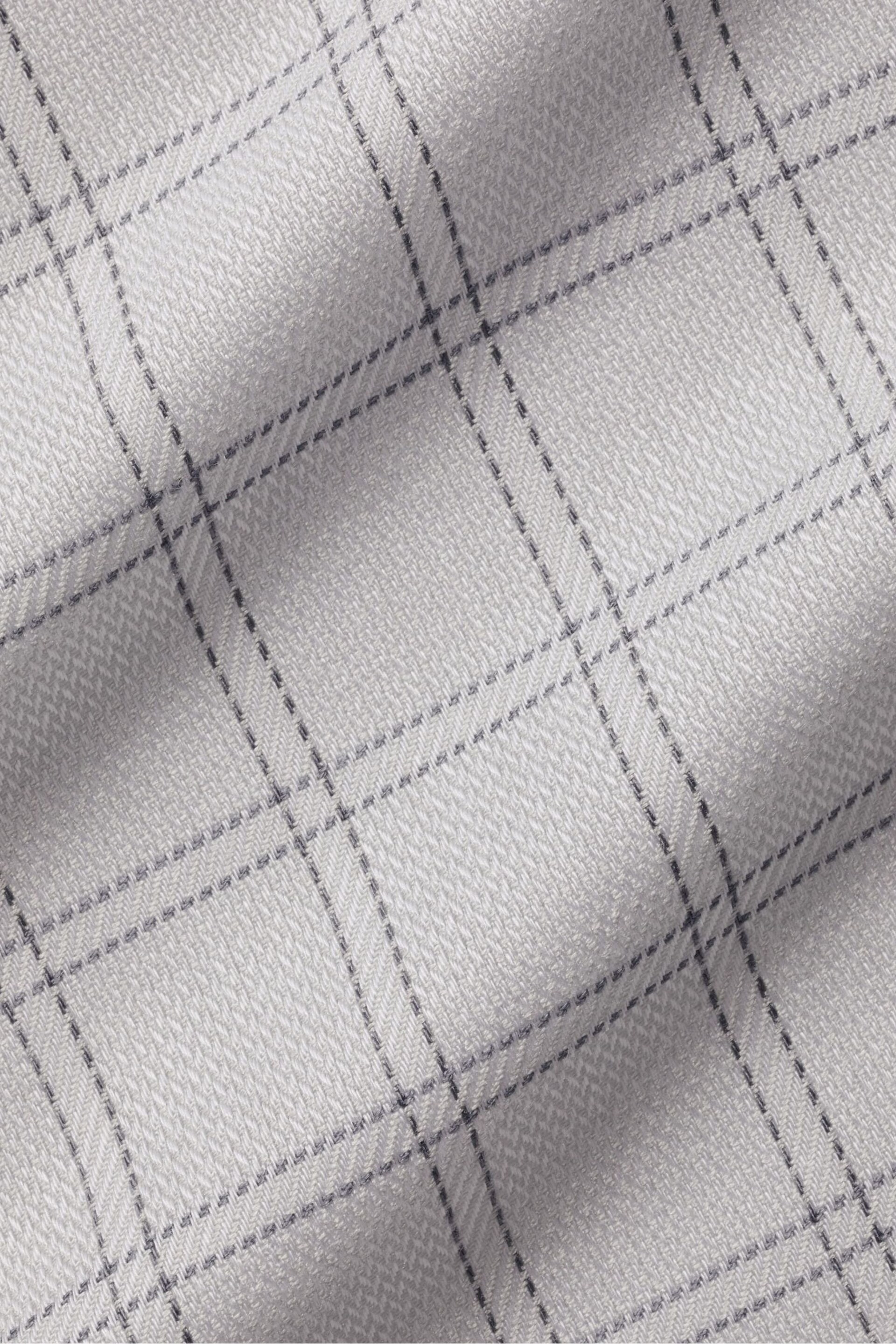 Charles Tyrwhitt Grey Non-iron Mayfair Weave Cutaway Slim Fit Shirt - Image 6 of 6