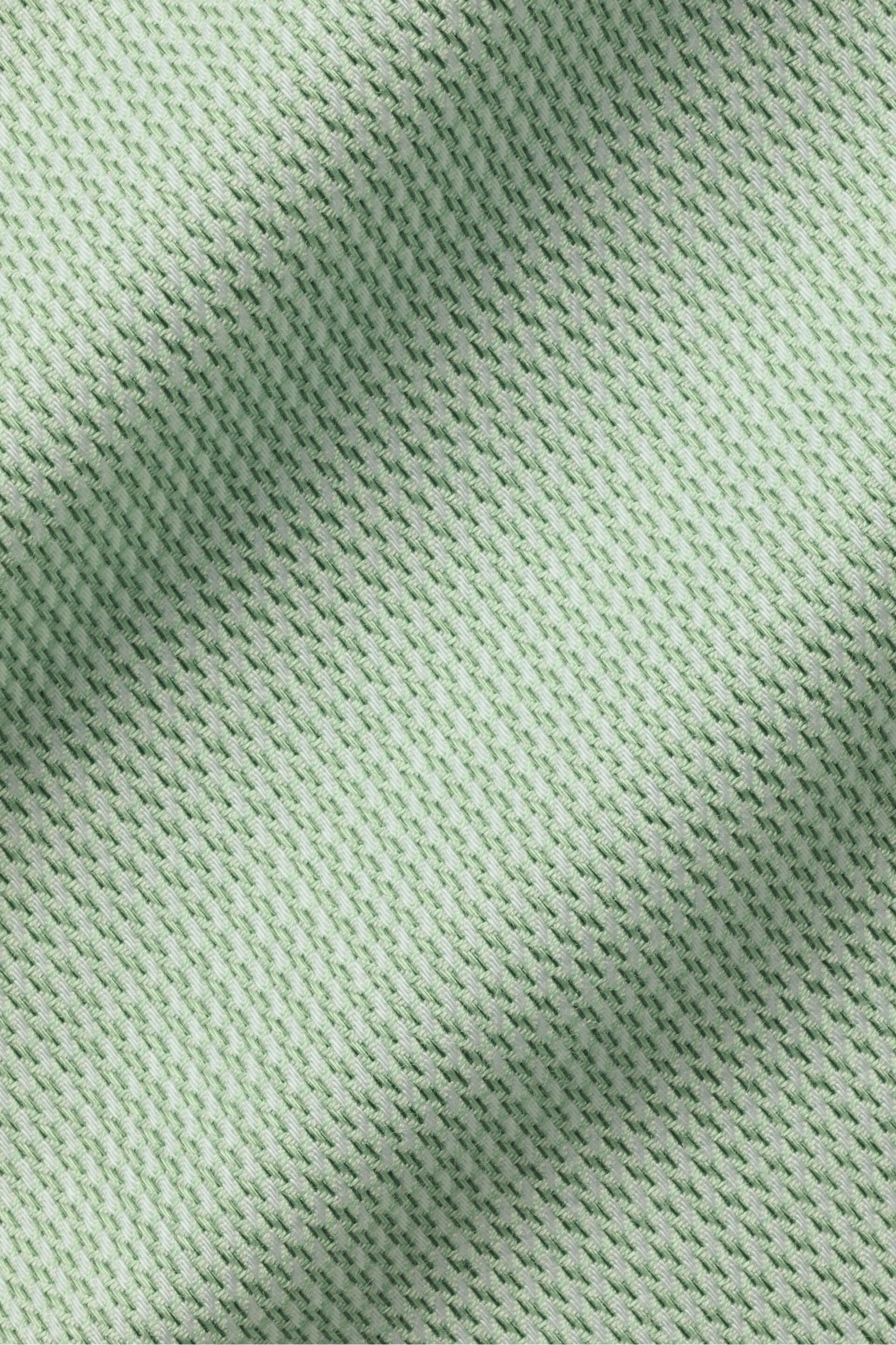 Charles Tyrwhitt Green Non-iron Mayfair Weave Cutaway Slim Fit Shirt - Image 6 of 6