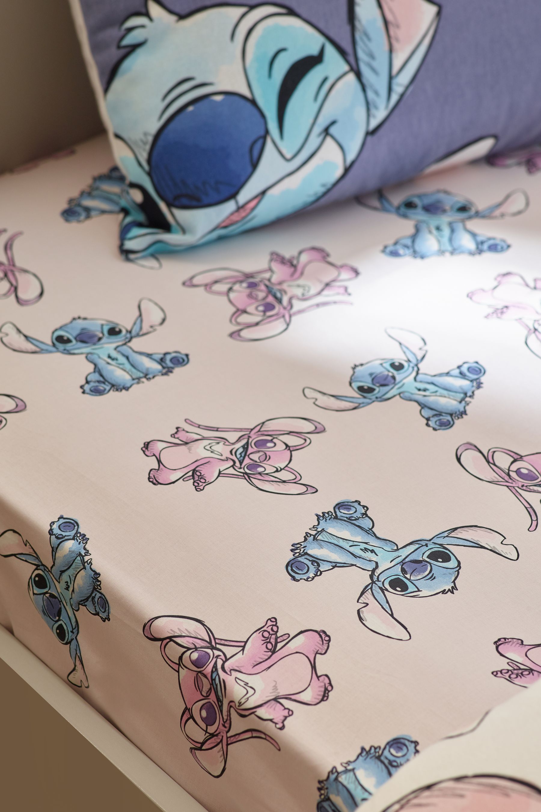 Buy Pink Disney Lilo Stitch 100 Cotton Fitted Sheet from the Next UK online shop
