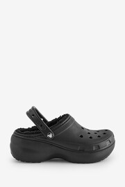 Crocs Black Classic Fluffy Lined Platform Clogs - Image 1 of 1