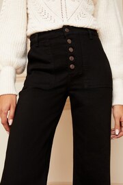 Love & Roses Black Petite Button Fly Wide Leg jeans - Image 4 of 4