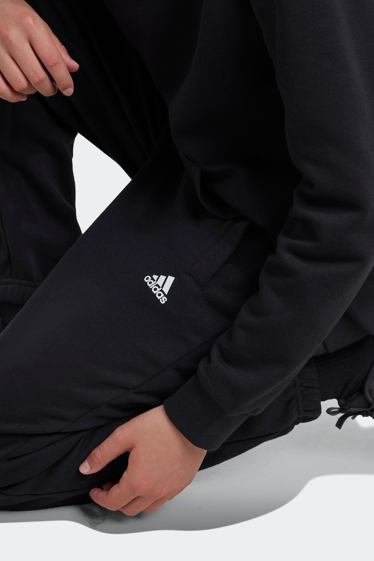 adidas Black Kids Essentials Small Logo Feel Cozy Fleece Joggers - Image 2 of 4