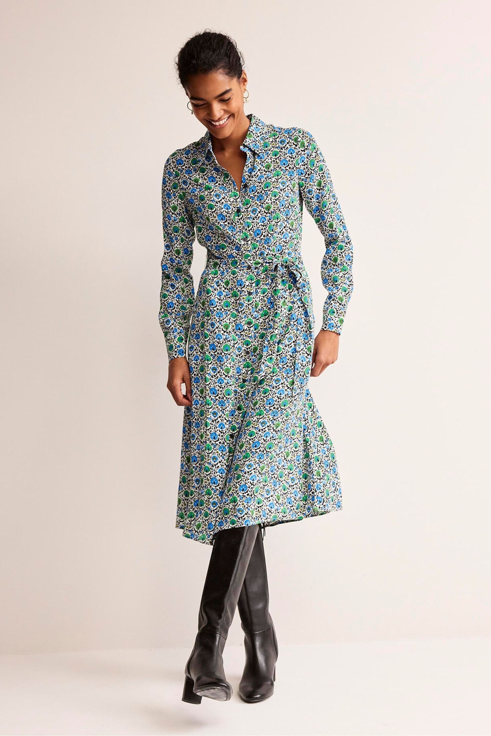 Boden Green Petite Kate Midi Shirt Dress - Image 5 of 5