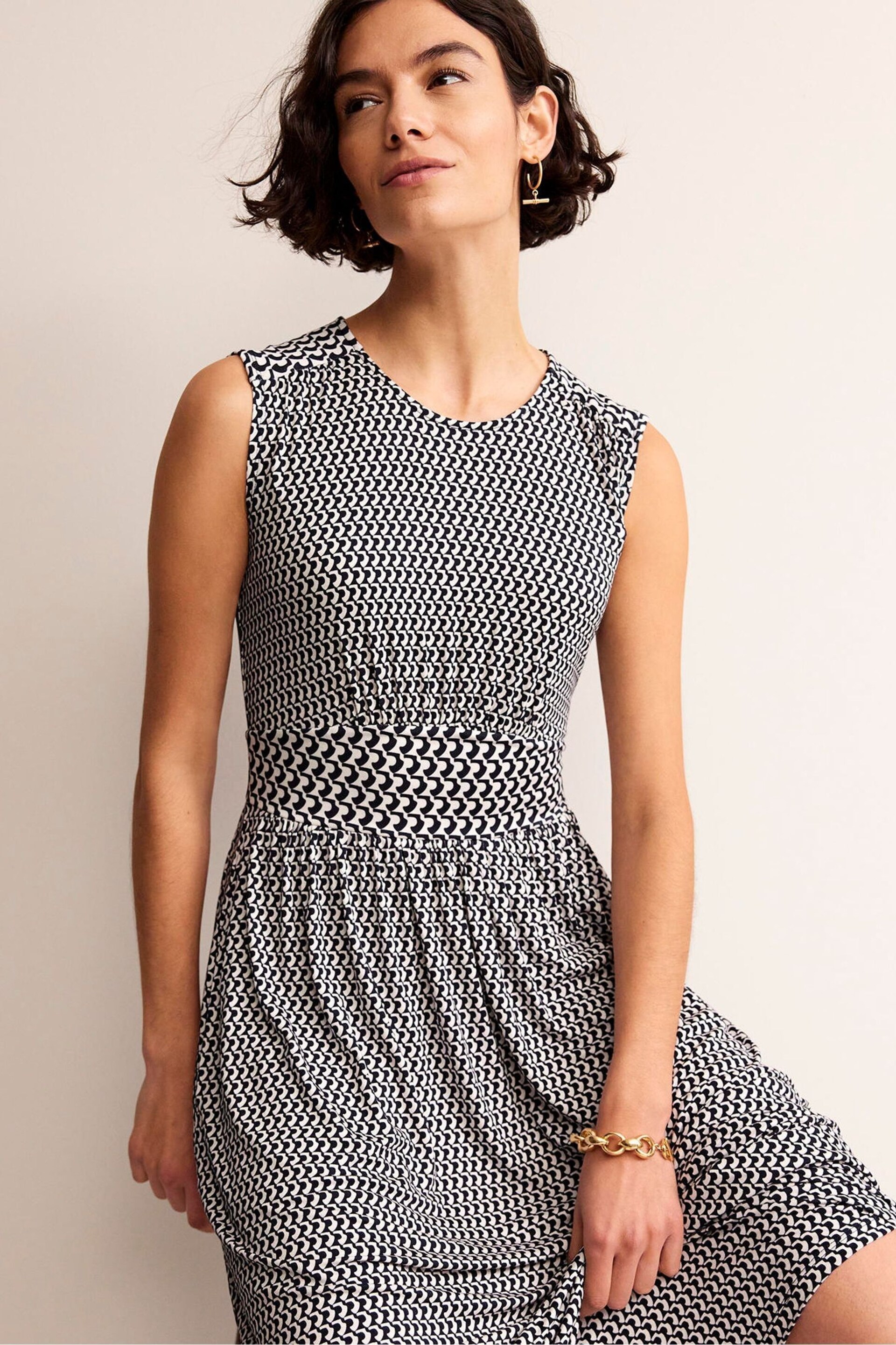 Boden Blue Petite Thea Sleeveless Midi Dress - Image 3 of 5