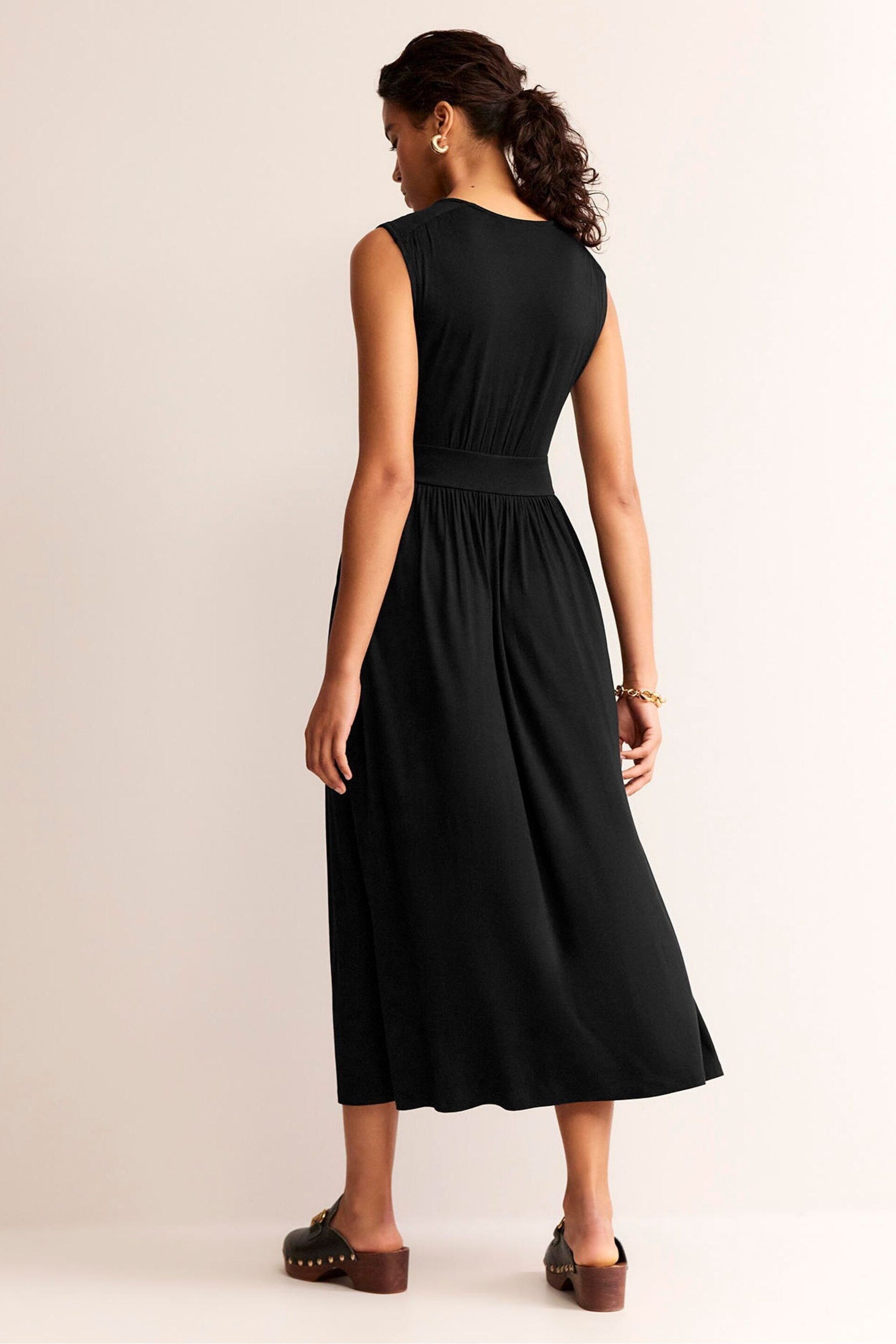 Boden Black Petite Thea Sleeveless Midi Dress - Image 2 of 5