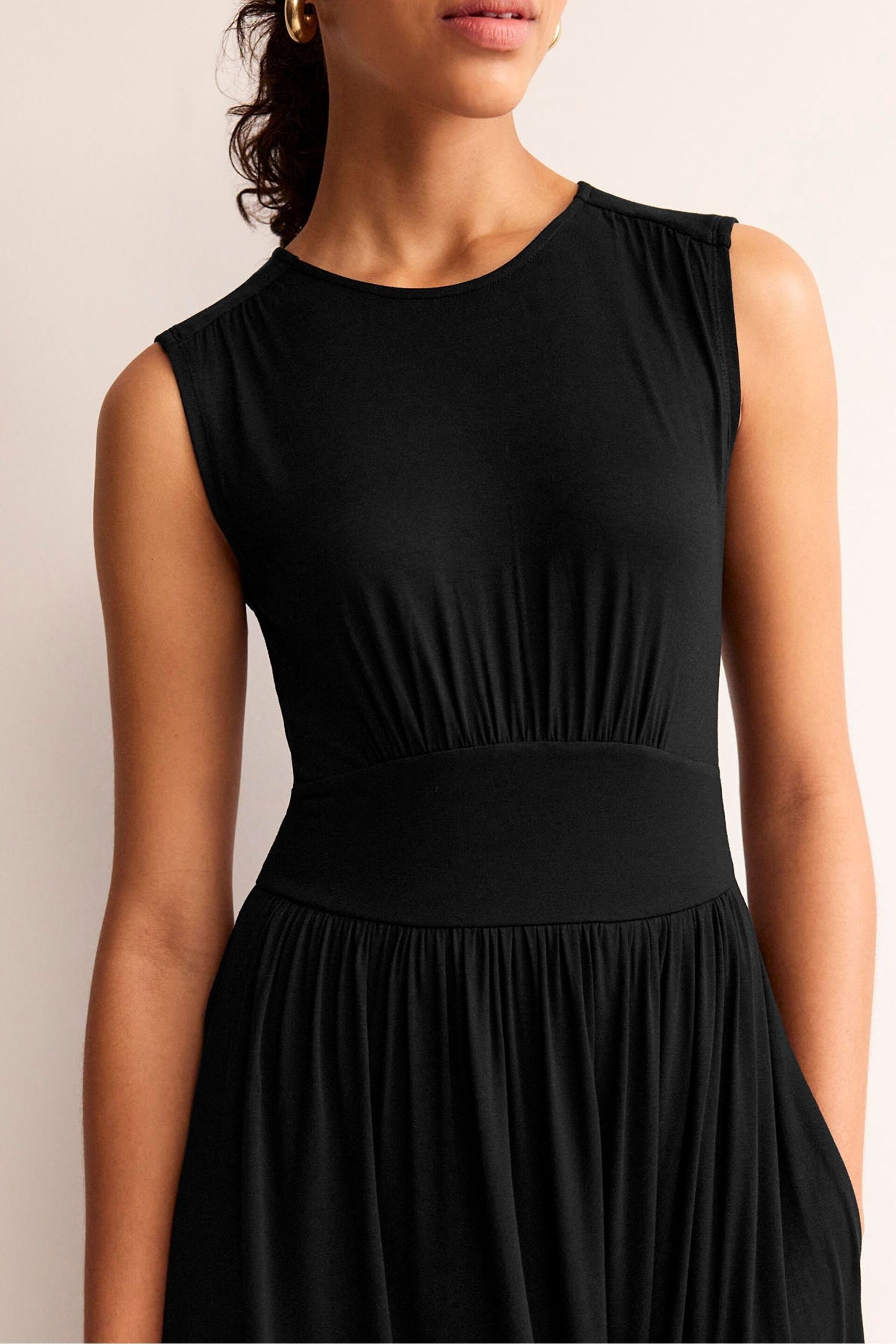 Boden Black Petite Thea Sleeveless Midi Dress - Image 3 of 5