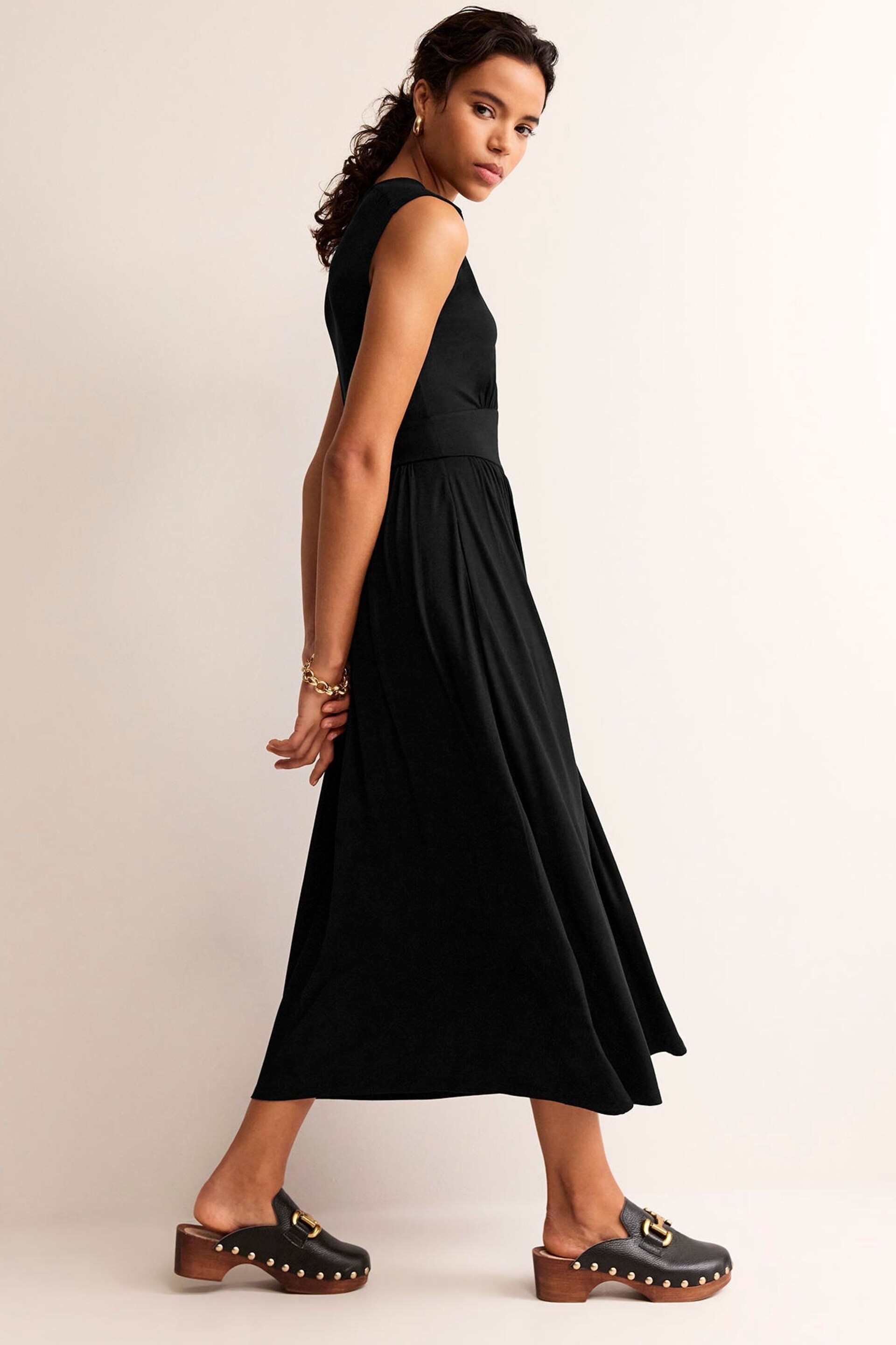 Boden Black Petite Thea Sleeveless Midi Dress - Image 4 of 5