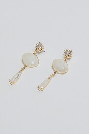 Jon Richard Gold Tone Opal Wire Wrapped Drop Earrings - Image 5 of 5