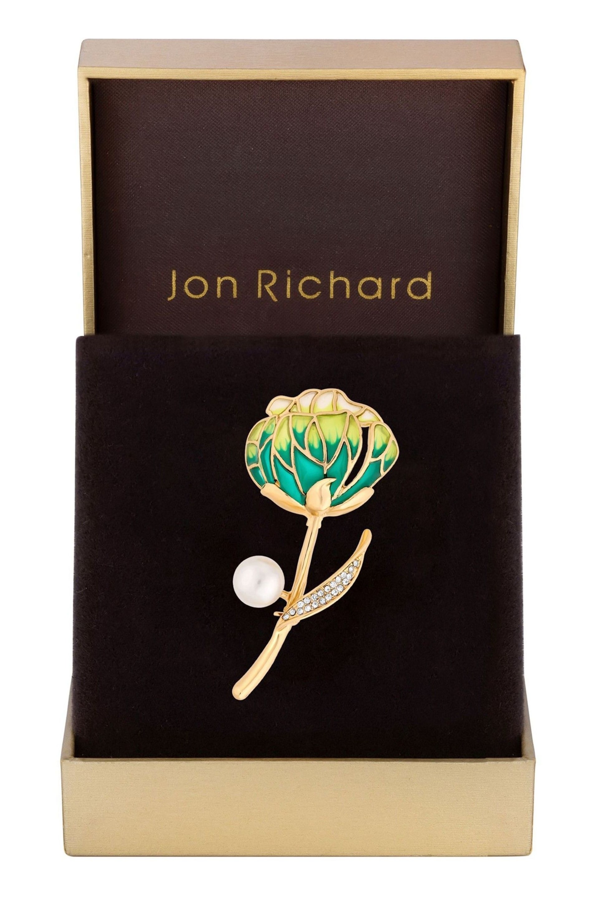 Jon Richard Gold Tone Gift Boxed Floral Brooch - Image 1 of 4