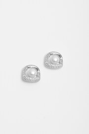 Jon Richard Silver Tone Freshwater Pearl Centre Stud Earrings - Image 1 of 3
