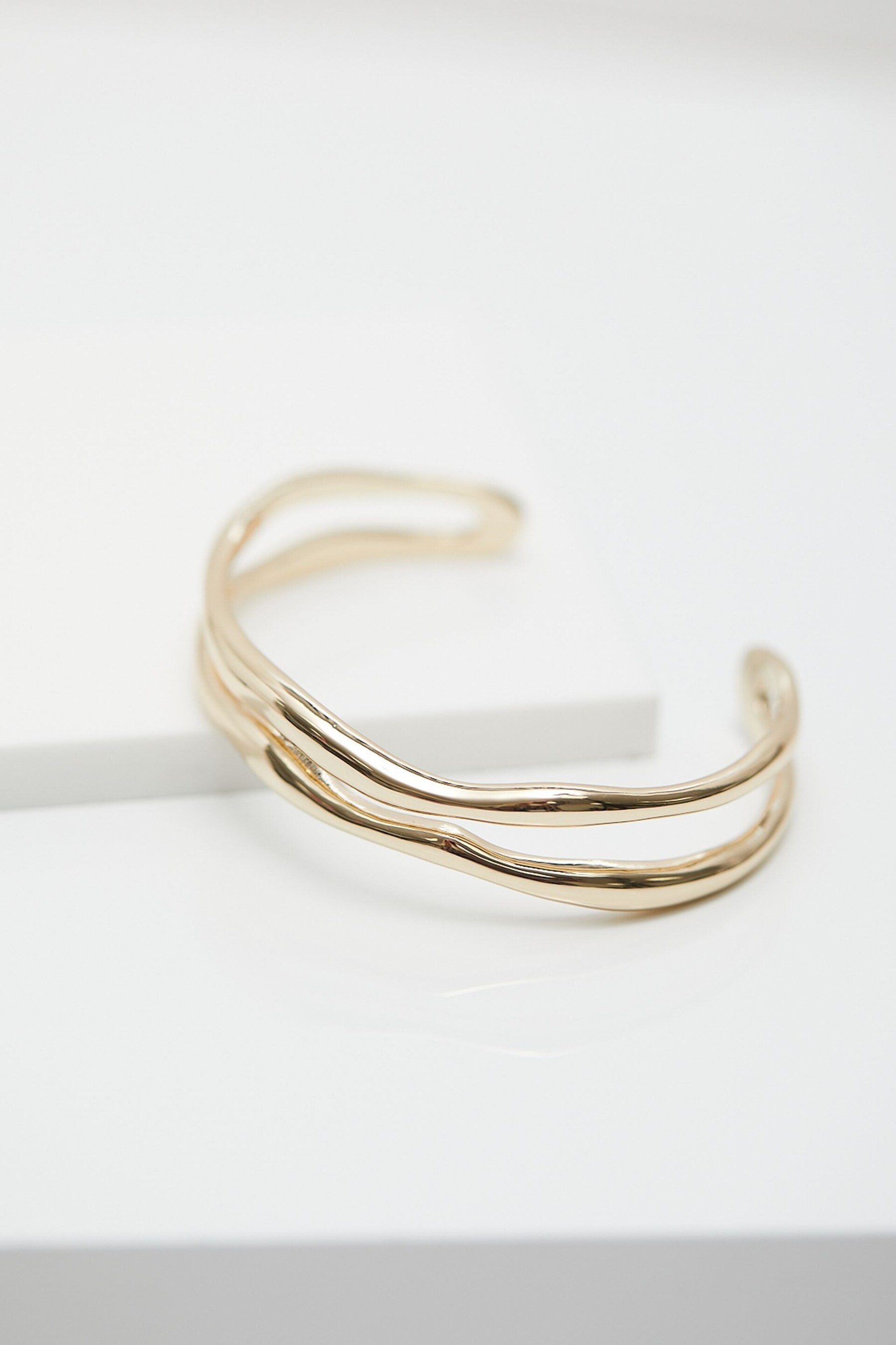 Jon Richard Gold Tone Double Cuff Bracelet - Image 3 of 3