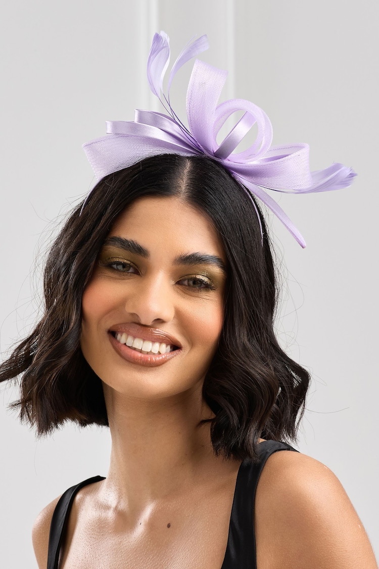 Jon Richard Purple Medium Fascinator Headband - Image 3 of 3