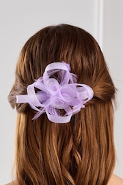 Jon Richard Purple Small Feather Fascinator Clip - Image 2 of 3