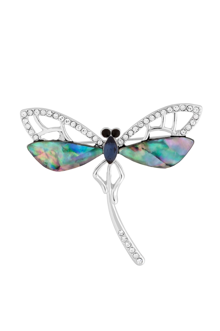 Jon Richard Silver Tone Gift Boxed Abalone Dragonfly Brooch - Image 2 of 3