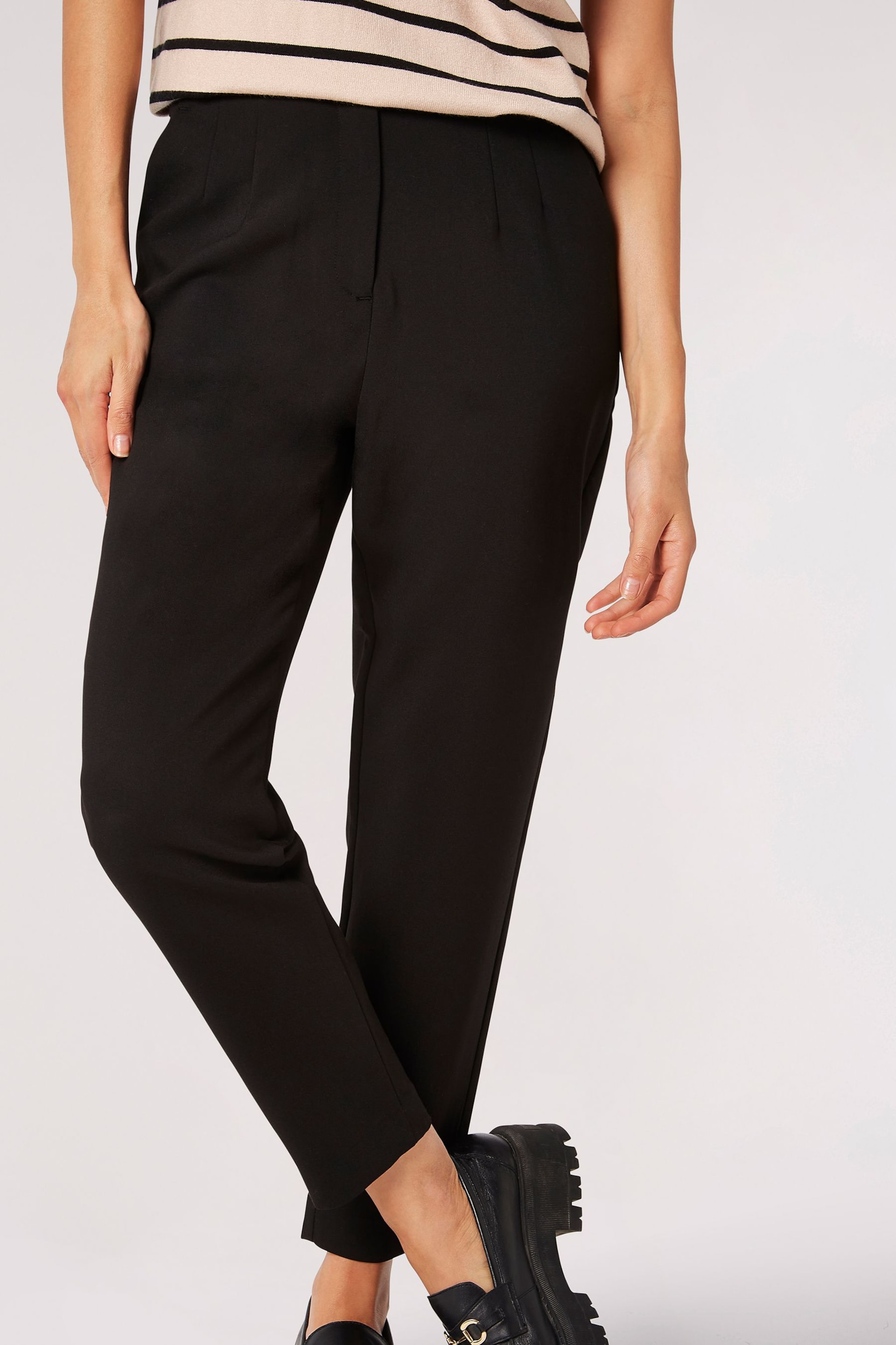 Apricot Black Pintuck Cigarette Trousers - Image 3 of 4
