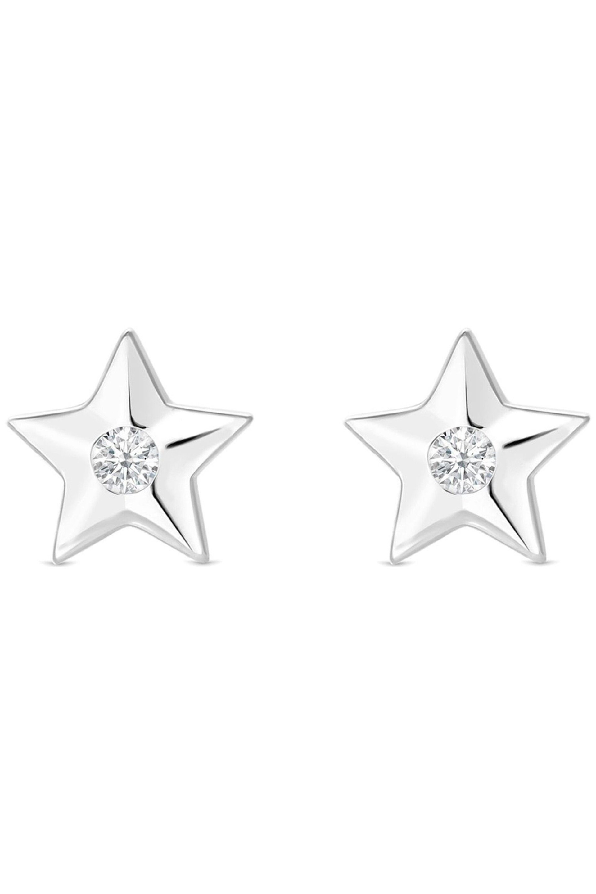 Simply Silver Sterling Silver Mini Star Stud Earrings - Image 1 of 3