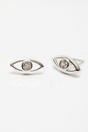 Simply Silver Sterling Silver Mini Evil Eye Stud Earrings - Image 2 of 2