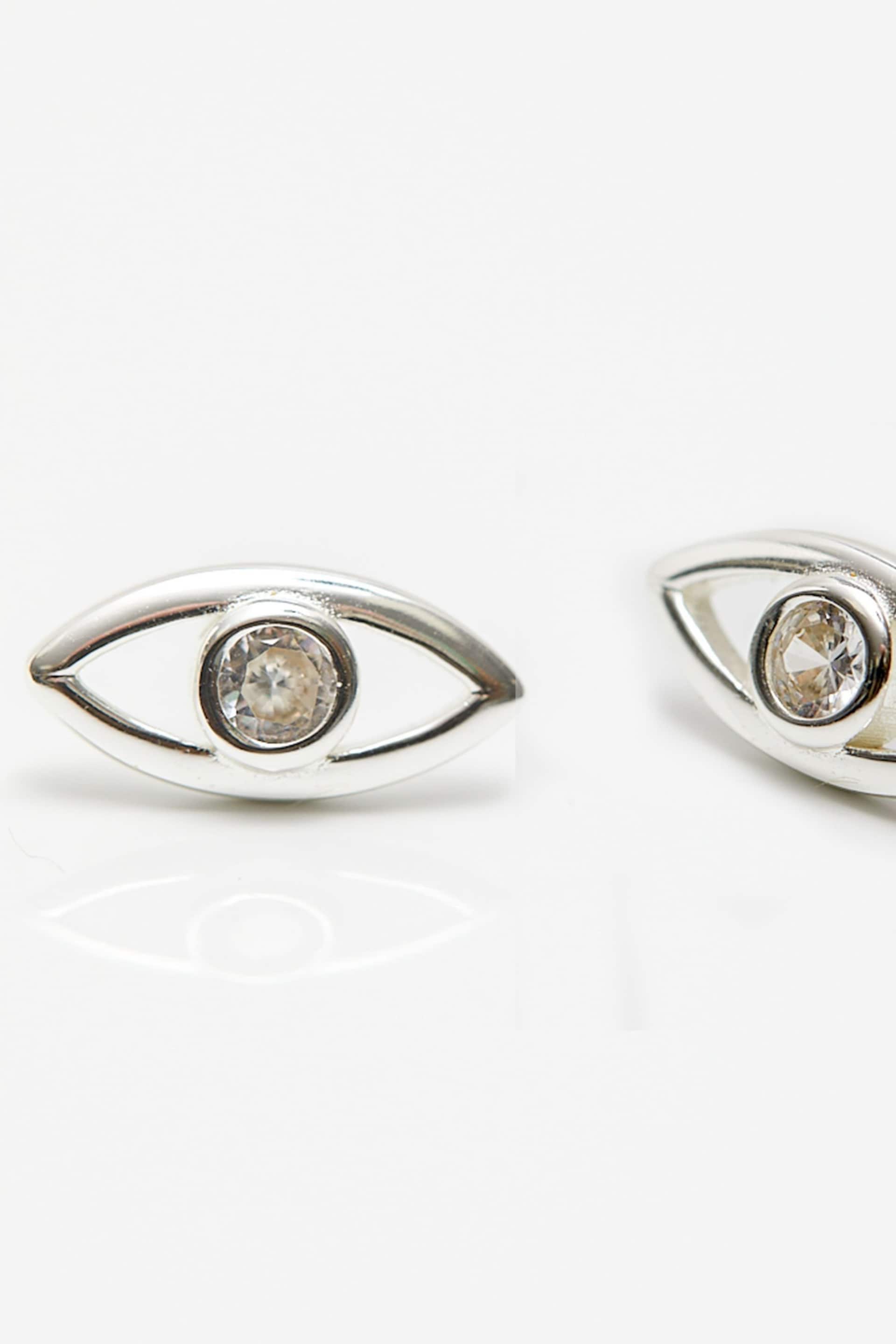 Simply Silver Sterling Silver Mini Evil Eye Stud Earrings - Image 3 of 3