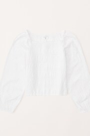 Abercrombie & Fitch Textured Smocked Square Neck Balloon Sleeve Top - Image 2 of 3