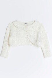 River Island Cream Baby Girls  Cropped Cardigan - Image 1 of 3