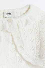 River Island Cream Baby Girls  Cropped Cardigan - Image 2 of 3