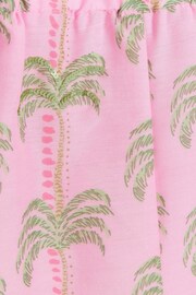 River Island Pink Girls Palm Print Playsuit - Image 4 of 4