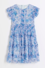 River Island Blue Girls Floral Dress - Image 2 of 4