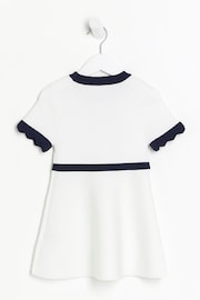 River Island Cream Girls Tipped Flippy Dress - Image 4 of 5