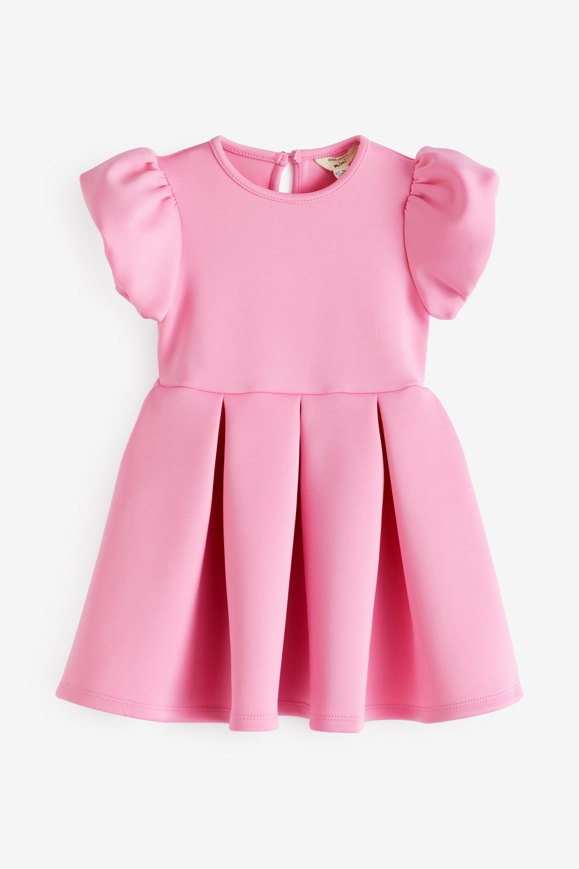 River Island Pink Mini Girls Scuba Dress - Image 1 of 1