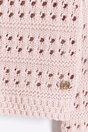 River Island Pink Girls Crochet Jumper - Image 2 of 3