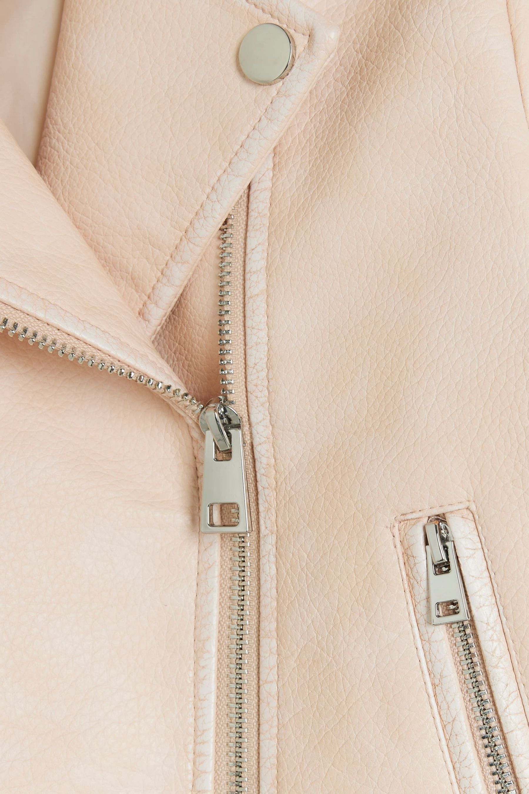 Girls pink faux leather jacket new arrivals