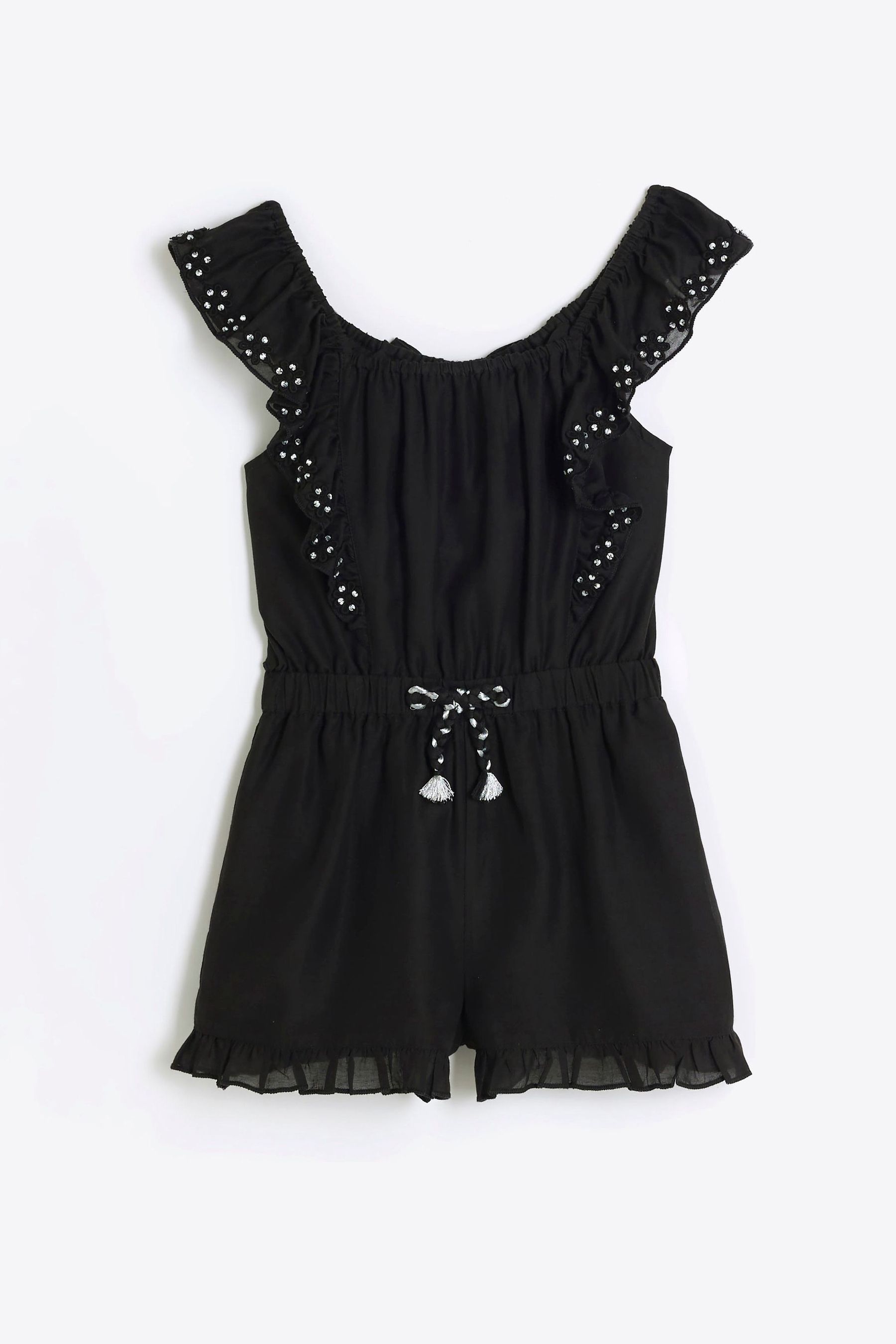 River island playsuit black store