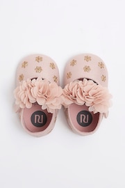 River Island Pink Baby Girls Corsage Floral Shoes - Image 2 of 5