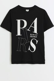 River Island Black Girls Paris T-Shirt - Image 2 of 4