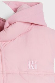 River Island Pink Mini Girls Puffer Gilet - Image 2 of 3