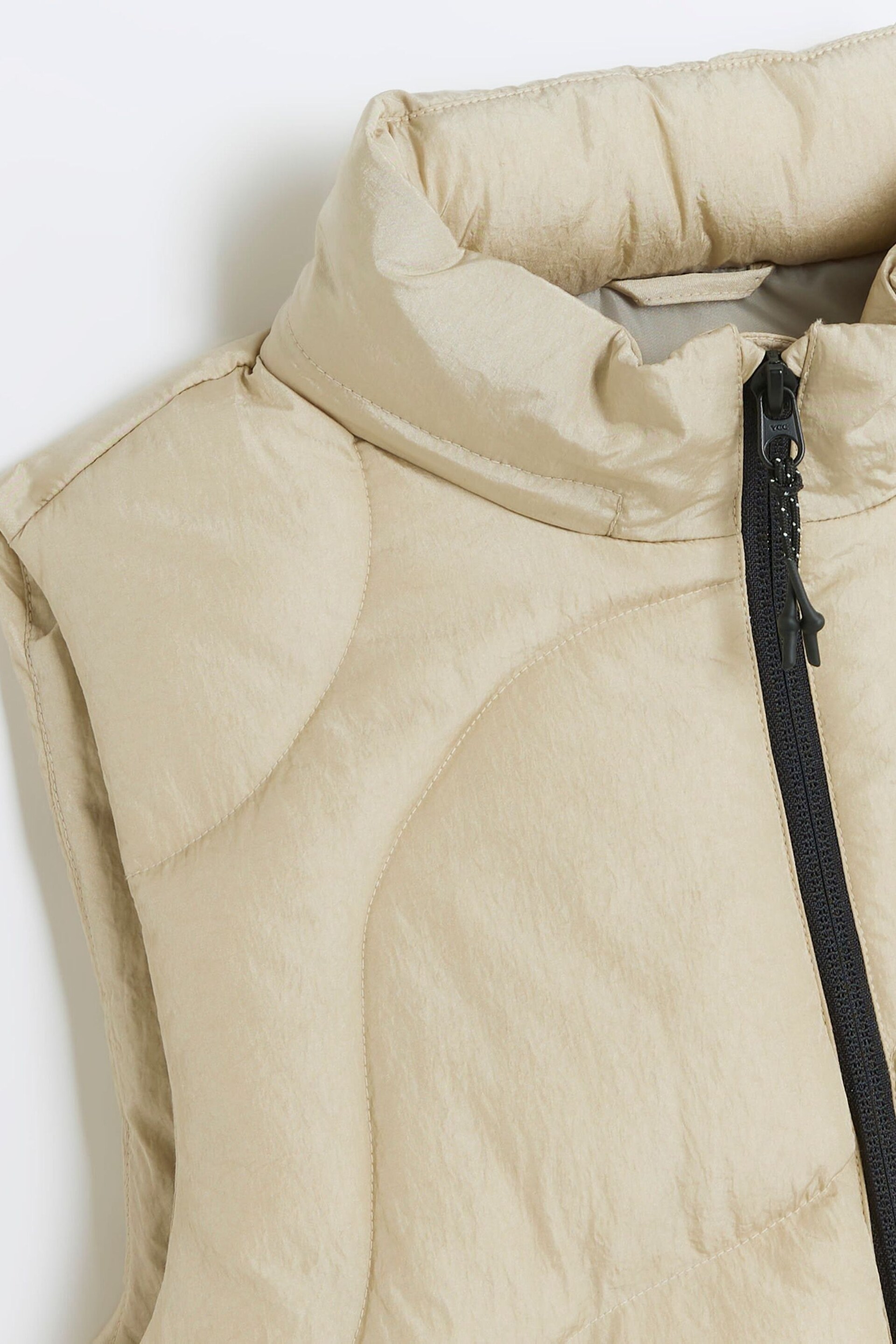 River Island Natural Boys Stone Wave Gilet - Image 2 of 3